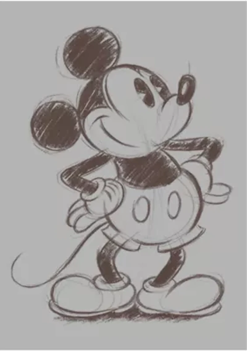 Sketchy Mickey Graphic Fleece Hoodie