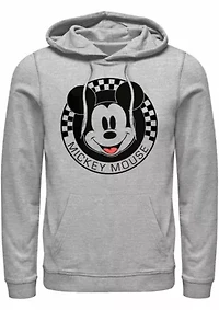 Mickey Mouse Checkered Graphic Fleece Hoodie