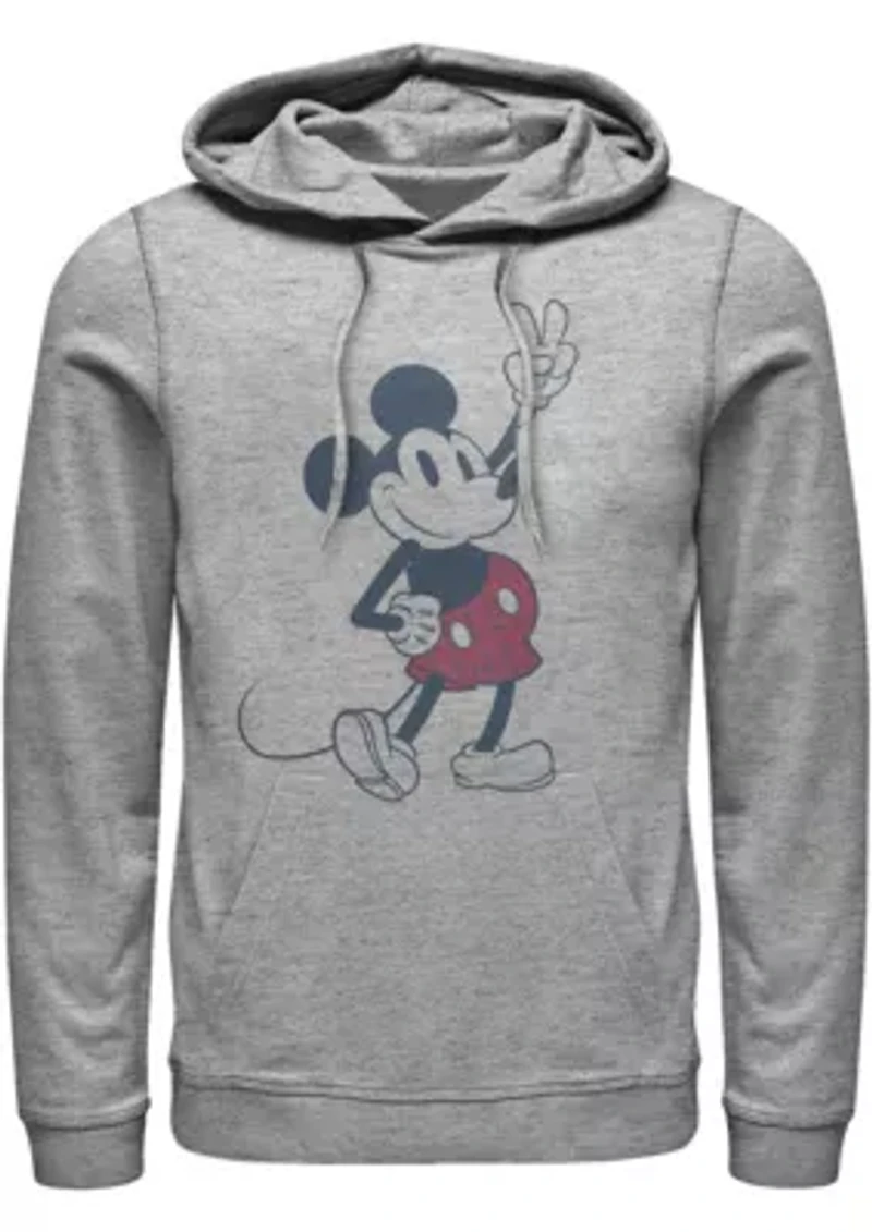 Plaid Mickey Graphic Fleece Hoodie