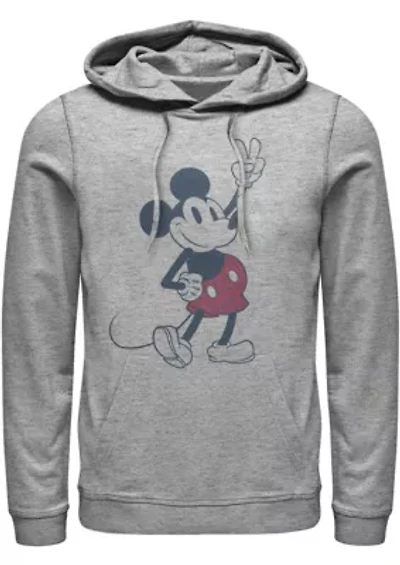Plaid Mickey Graphic Fleece Hoodie