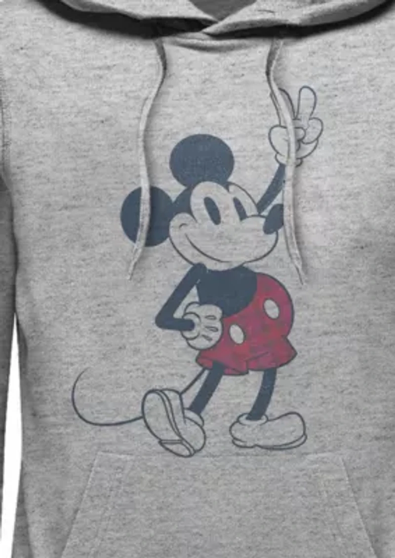 Plaid Mickey Graphic Fleece Hoodie