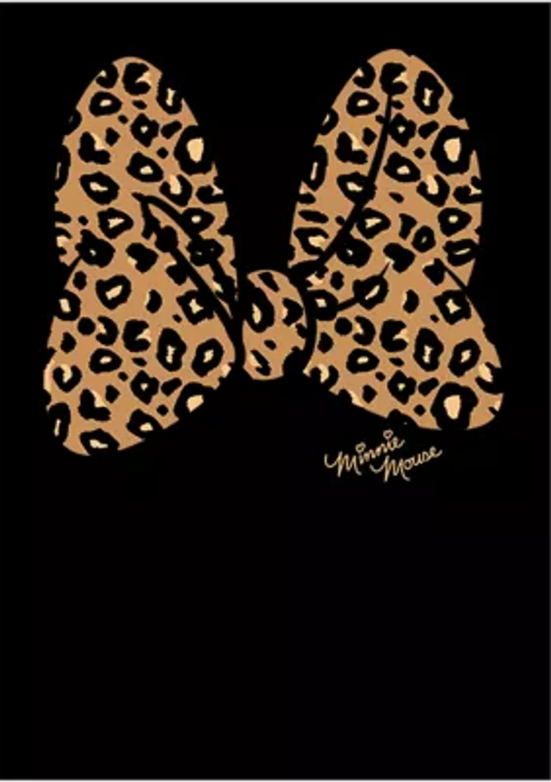 Animal Print Bow Graphic Crew Fleece Sweatshirt