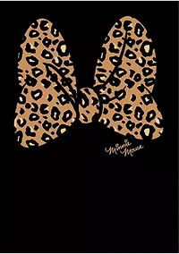 Animal Print Bow Graphic Crew Fleece Sweatshirt