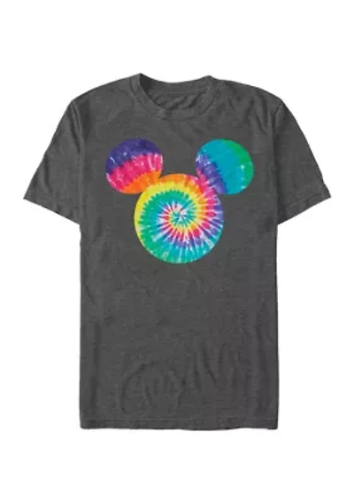 Big & Tall Mickey Classic Tie Dye Fill Graphic Short Sleeve T-Shirt