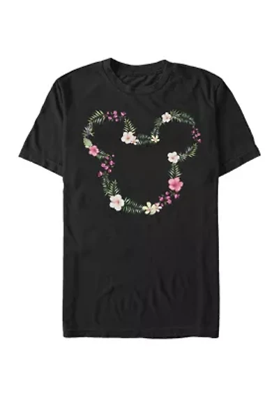 Floral Mickey Short Sleeve Graphic T-Shirt