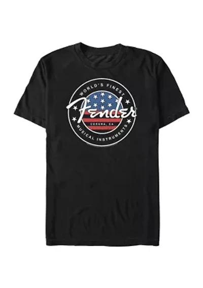 Big & Tall Flag Stamp Graphic T-Shirt