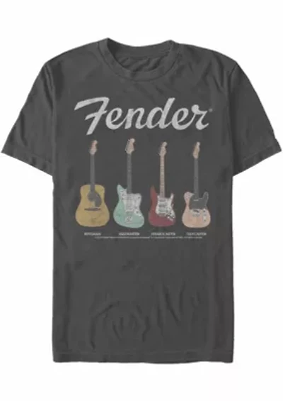 Guitars Distressed Graphic T-Shirt