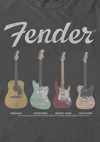 Guitars Distressed Graphic T-Shirt