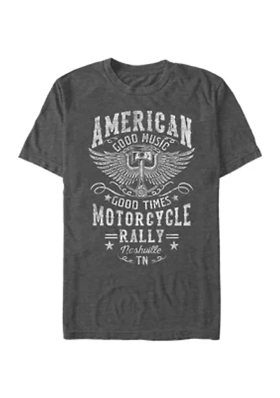 Big & Tall Generic Motorcycle Rally Graphic Short Sleeve T-Shirt