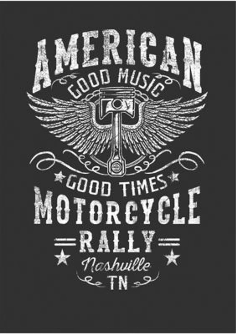 Big & Tall Generic Motorcycle Rally Graphic Short Sleeve T-Shirt