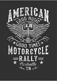 Big & Tall Generic Motorcycle Rally Graphic Short Sleeve T-Shirt