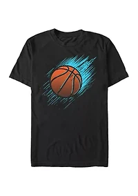 Big & Tall Generic Bright Basketball Graphic Short Sleeve T-Shirt