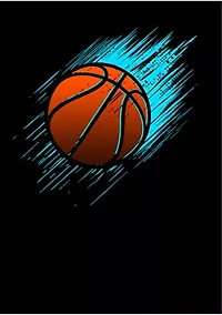 Big & Tall Generic Bright Basketball Graphic Short Sleeve T-Shirt