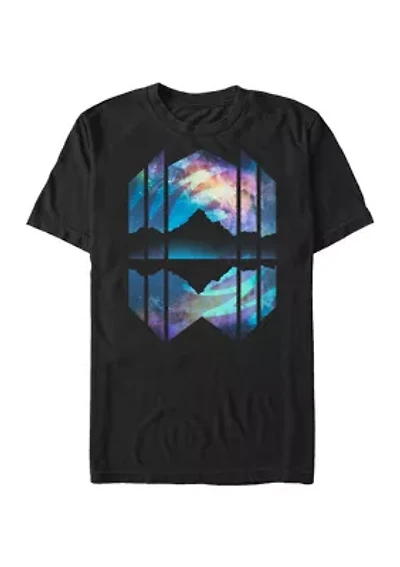 Big & Tall Generic Night Mountain Graphic Short Sleeve T-Shirt