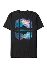 Big & Tall Generic Night Mountain Graphic Short Sleeve T-Shirt