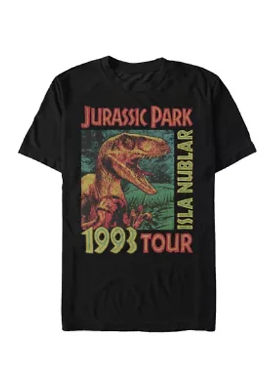Big & Tall Isla Nublar 1993 Tour Poster Short Sleeve Graphic T-Shirt