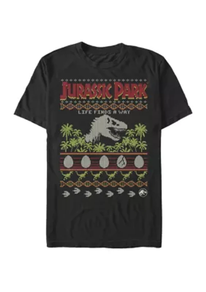 Big & Tall Ugly Sweater Print Short Sleeve Graphic T-Shirt