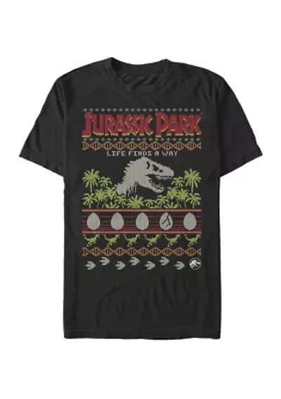 Big & Tall Ugly Sweater Print Short Sleeve Graphic T-Shirt