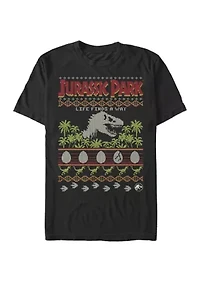 Big & Tall Ugly Sweater Print Short Sleeve Graphic T-Shirt