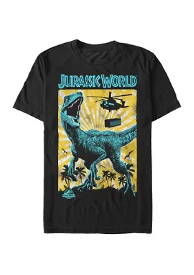 Big & Tall T Rex Color Pop Retro Poster Short Sleeve Graphic T-Shirt