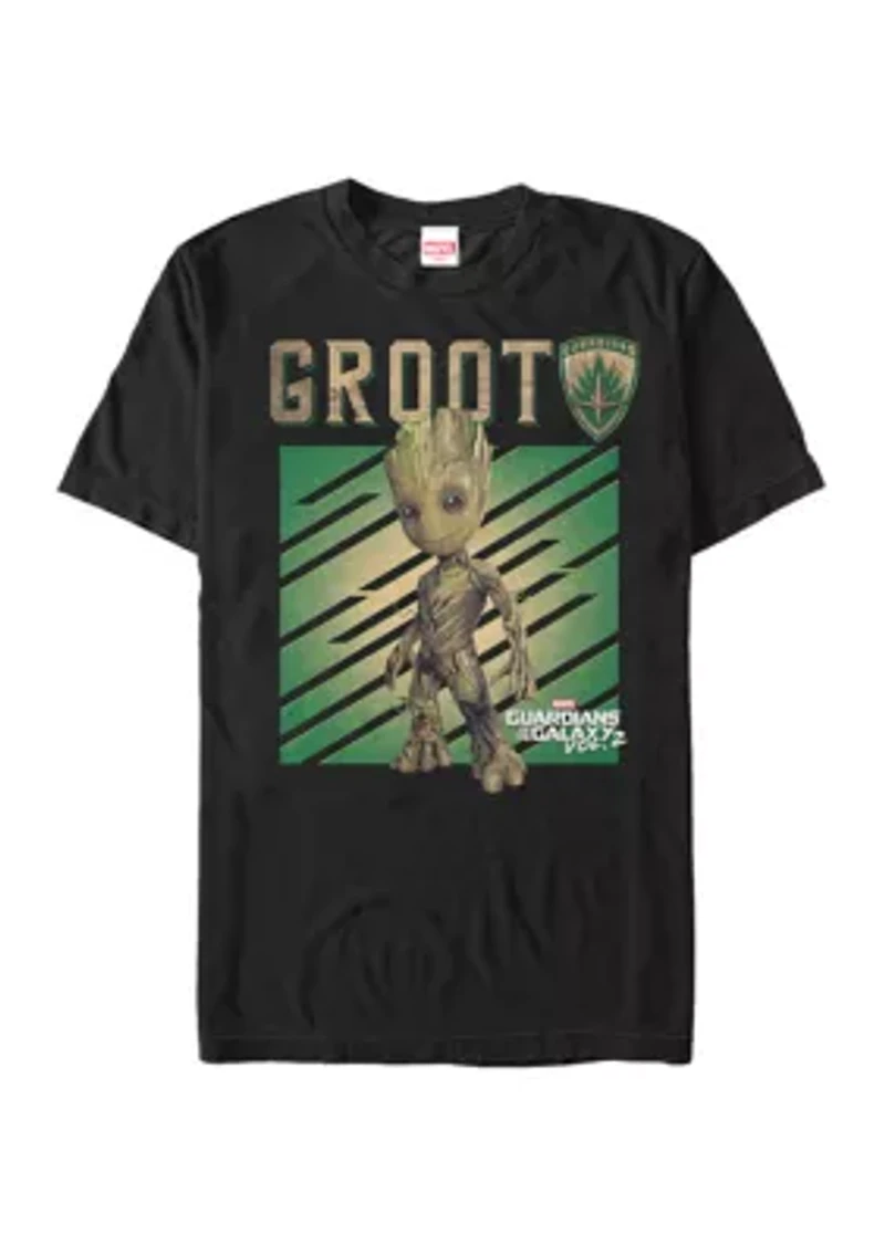 Big & Tall Guardians Of The Galaxy Groot Portrait Short Sleeve Graphic T-Shirt
