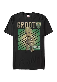 Big & Tall Guardians Of The Galaxy Groot Portrait Short Sleeve Graphic T-Shirt