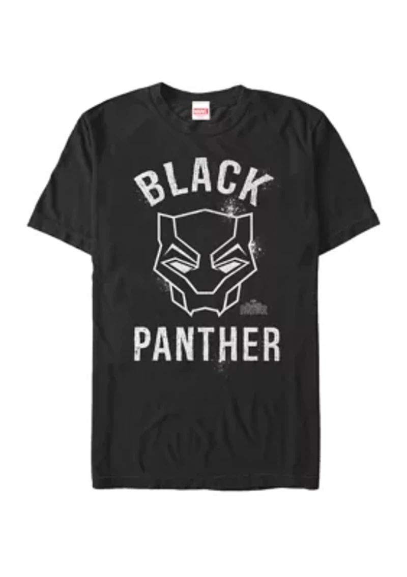 Big & Tall Black Panther Mask Outline Short Sleeve Graphic T-Shirt