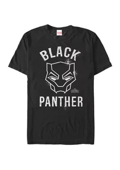 Big & Tall Black Panther Mask Outline Short Sleeve Graphic T-Shirt