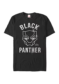 Big & Tall Black Panther Mask Outline Short Sleeve Graphic T-Shirt