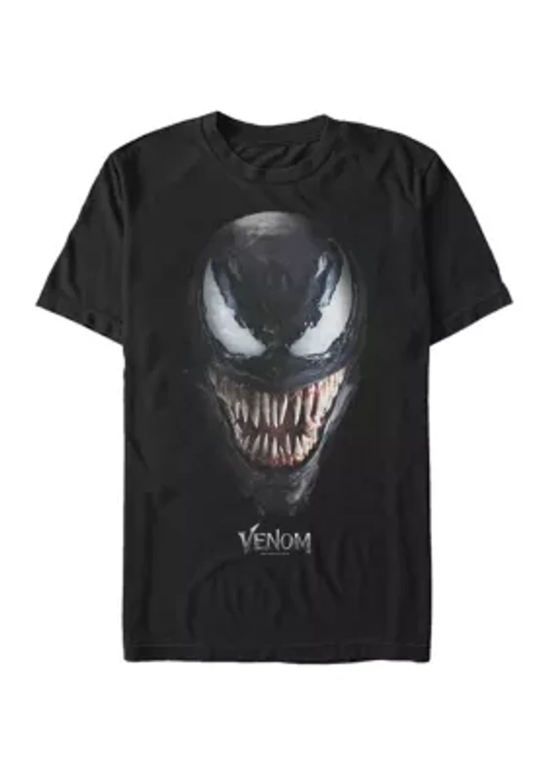 Big & Tall Venom Big Face Costume Short Sleeve Graphic T-Shirt
