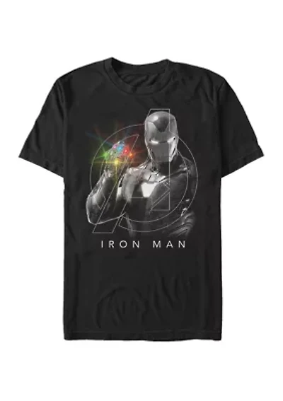Big & Tall Avengers Endgame Iron Man Gauntlet Short Sleeve Graphic T-Shirt