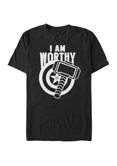 Big & Tall Avengers Endgame I Am Worthy Short Sleeve Graphic T-Shirt