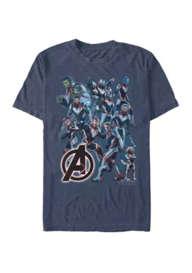 Big & Tall Avengers Endgame Suit Group Short Sleeve Graphic T-Shirt