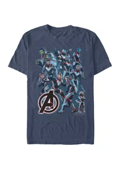 Big & Tall Avengers Endgame Suit Group Short Sleeve Graphic T-Shirt