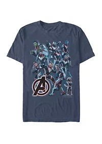 Big & Tall Avengers Endgame Suit Group Short Sleeve Graphic T-Shirt