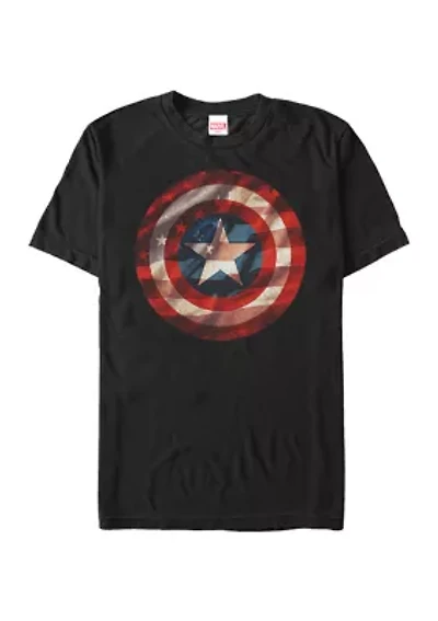 Big & Tall Marvel Flag Shield Graphic Short Sleeve T-Shirt