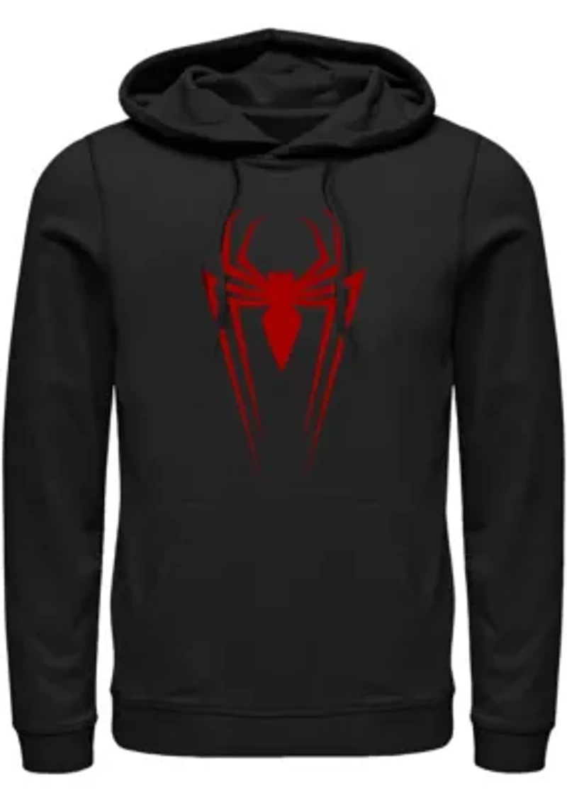 Long Spider Graphic Fleece Hoodie