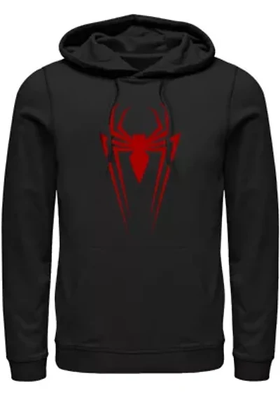 Long Spider Graphic Fleece Hoodie