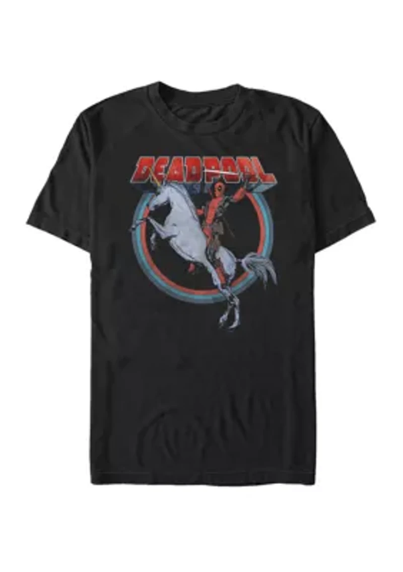 Big & Tall Deadpool On Unicorn Short Sleeve Graphic T-Shirt
