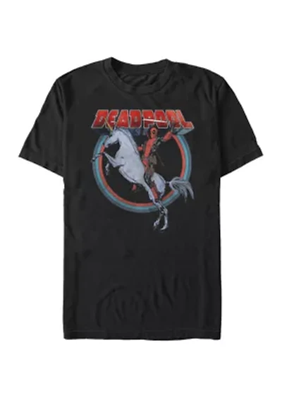 Big & Tall Deadpool On Unicorn Short Sleeve Graphic T-Shirt
