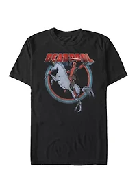 Big & Tall Deadpool On Unicorn Short Sleeve Graphic T-Shirt