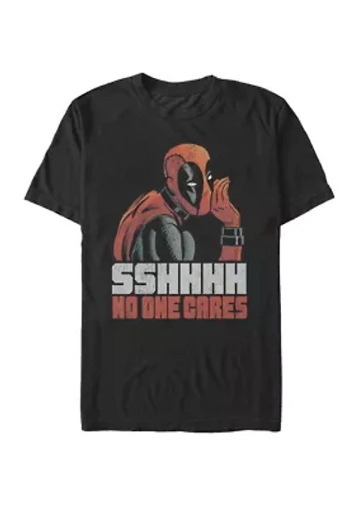 Big & Tall Deadpool No One Cares Short Sleeve Graphic T-Shirt