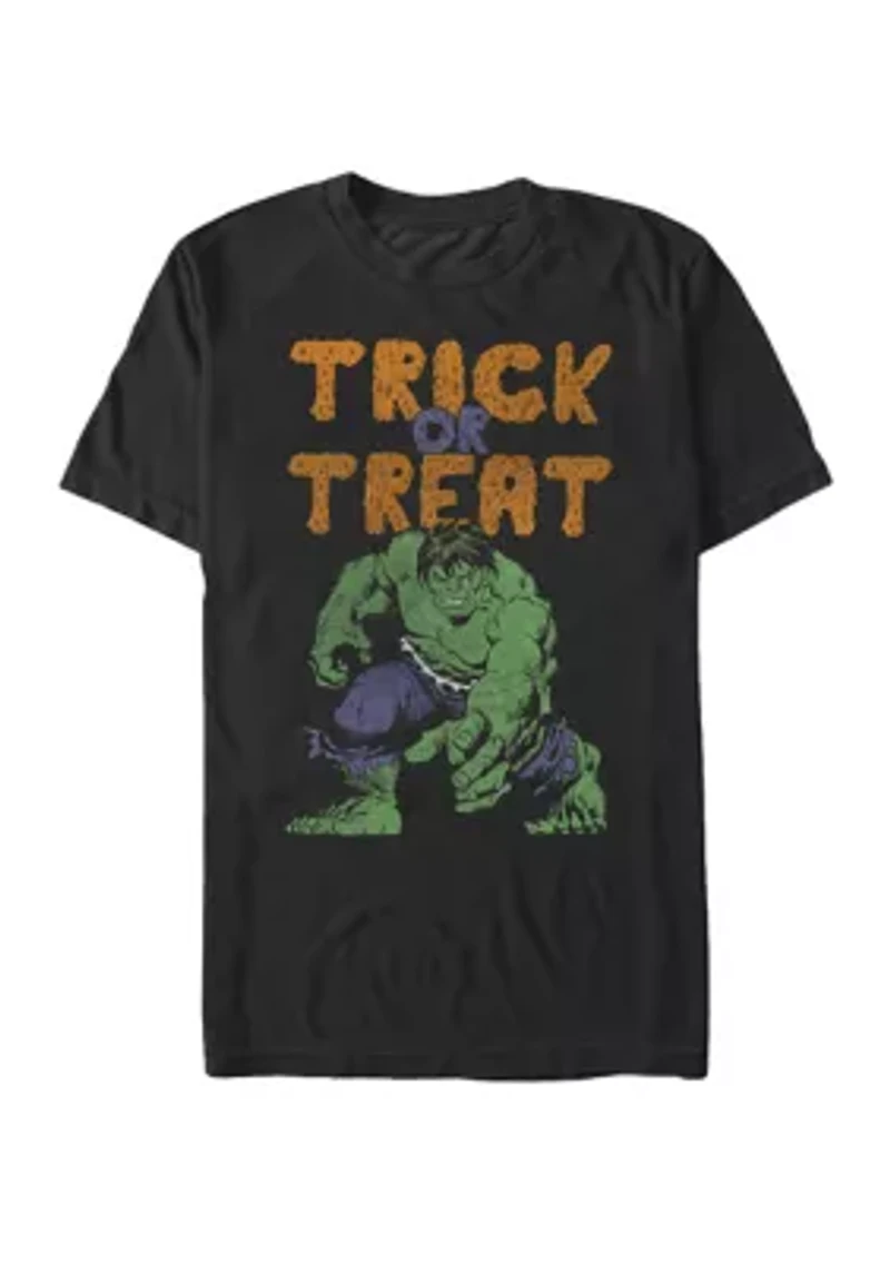 Big & Tall Hulk Trick Or Treat Halloween Short Sleeve Graphic T-Shirt