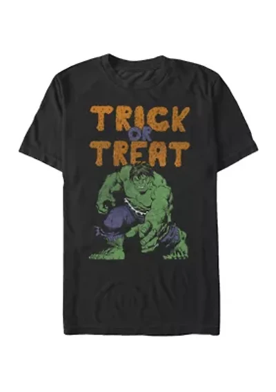 Big & Tall Hulk Trick Or Treat Halloween Short Sleeve Graphic T-Shirt