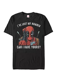 Big & Tall Deadpool I've Lost Number Can I Have Yours Short Sleeve Graphic T-Shirt