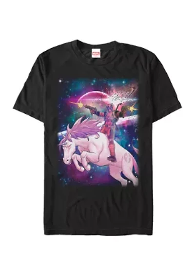 Big & Tall Deadpool Unicorn Galaxy Short Sleeve Graphic T-Shirt
