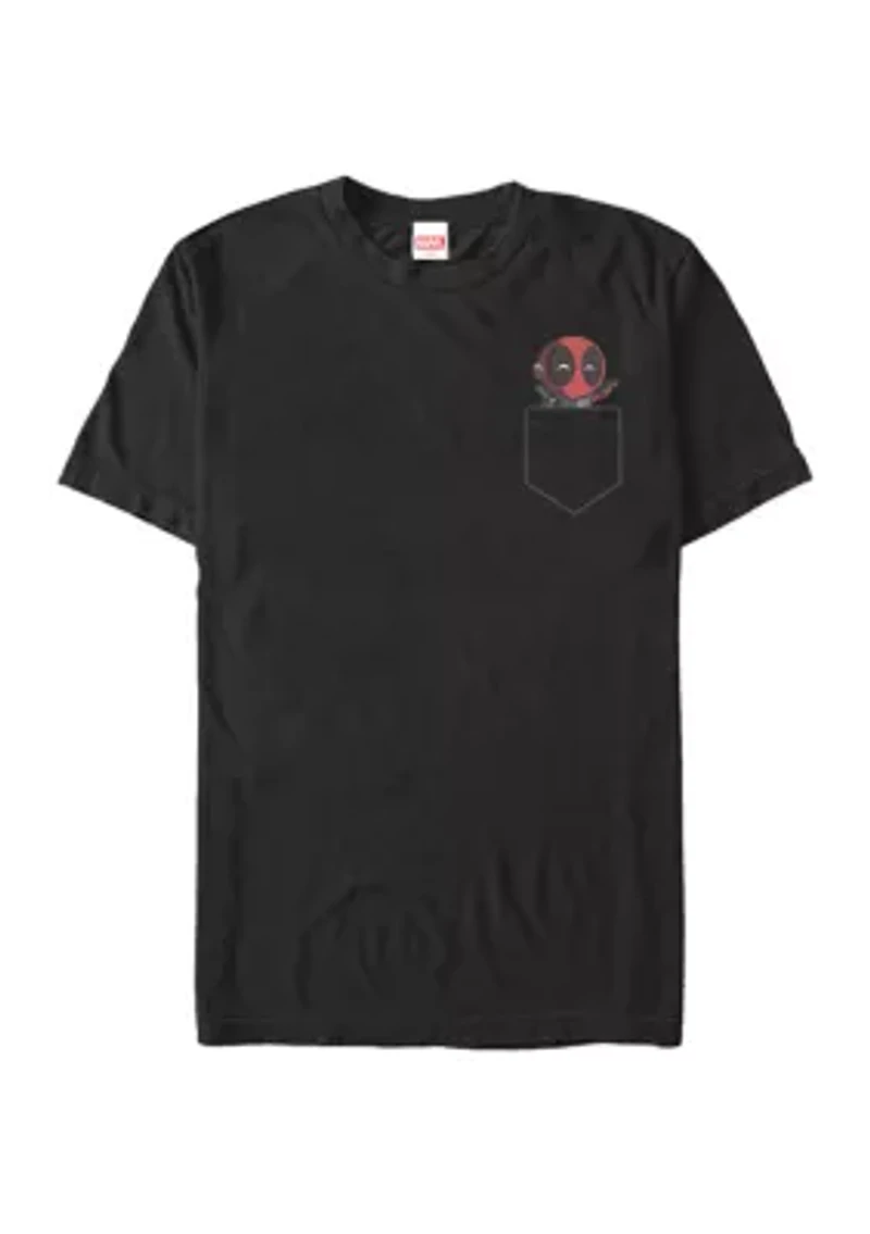 Big & Tall Deadpool Cute Pocket Buddy Short Sleeve Graphic T-Shirt