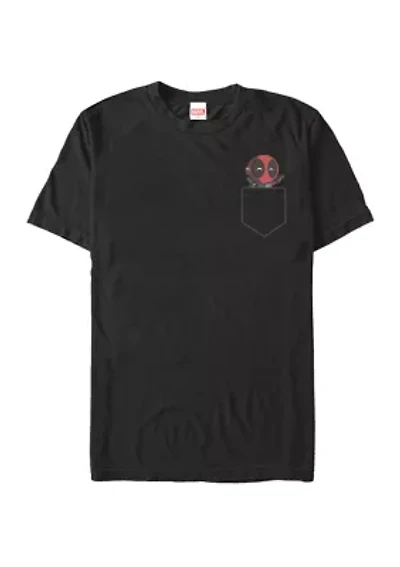 Big & Tall Deadpool Cute Pocket Buddy Short Sleeve Graphic T-Shirt