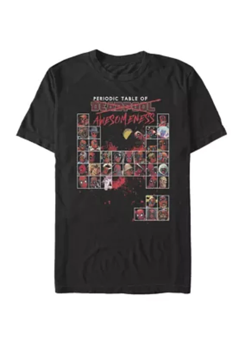 Big & Tall Periodic Table Of Deadpool Awesomeness Short Sleeve Graphic T-Shirt