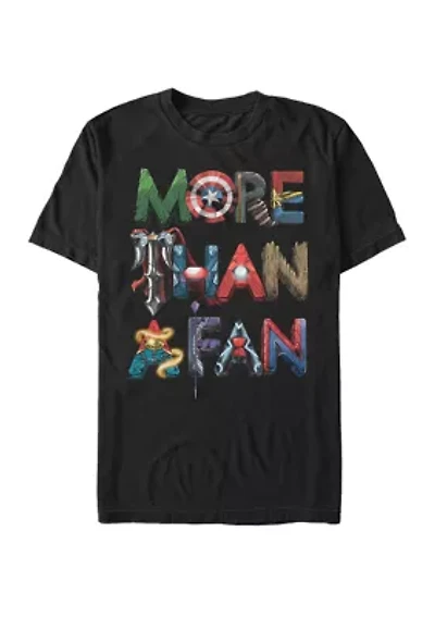 Big & Tall More Than A Fan Hero Symbols Short Sleeve Graphic T-Shirt
